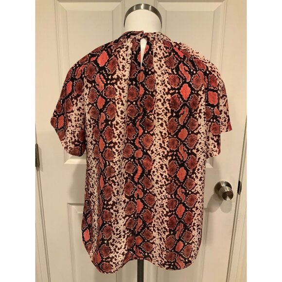 Sunday in Brooklyn Pink Snakeskin Print Shirt W/ Keyhole, Size XS, NWT! $68 - Picture 6 of 9